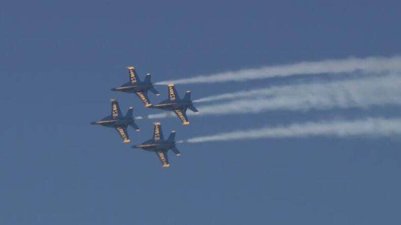 Blue Angels roar back over San Francisco after weather conditions threaten Fleet Week show — CBS Bay Area (KPIX), Sunnyvale Arts news
