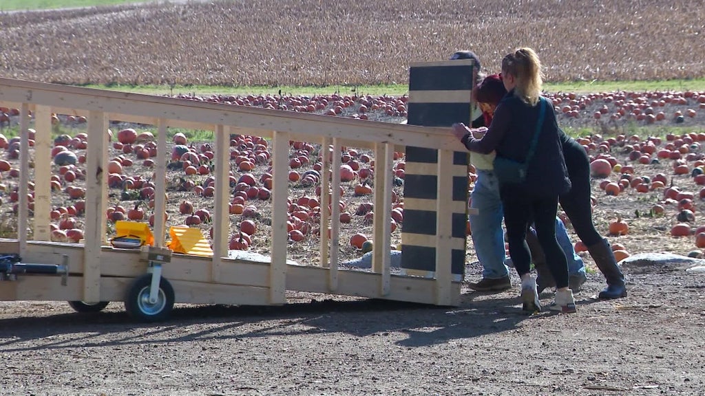 Farmington farm installs ramp to make hayride accessible to people who use wheelchairs — WCCO — Gopher, Sunnyvale Sports news