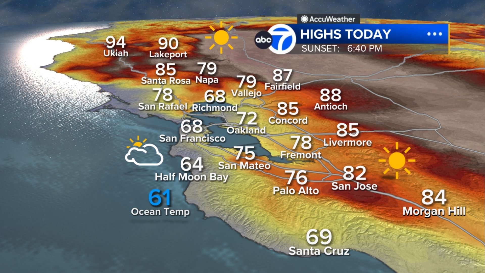AccuWeather Forecast: Relief from heat is here with fog along the coast
       — ABC 7 Bay Area, Sunnyvale Community news