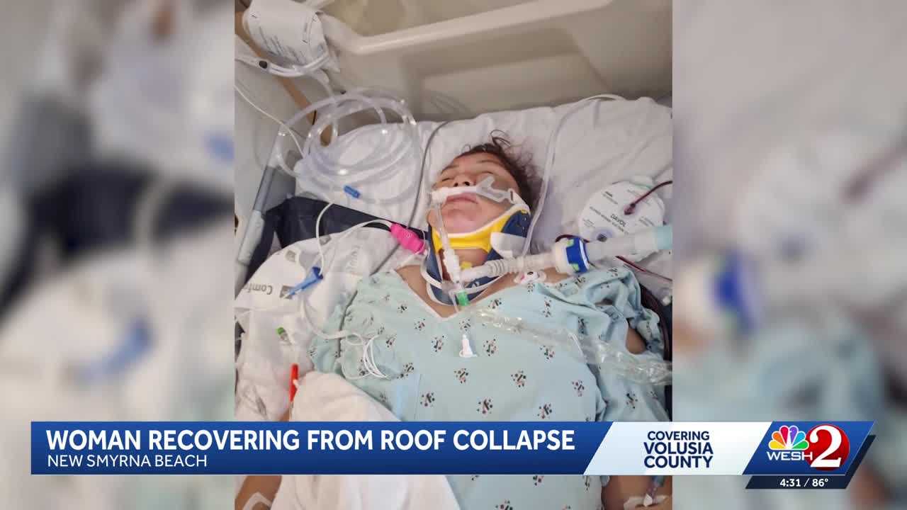 Mother of 2 recovering after roof collapse in New Smyrna Beach — WESH 2 Orlando, Sunnyvale Community news