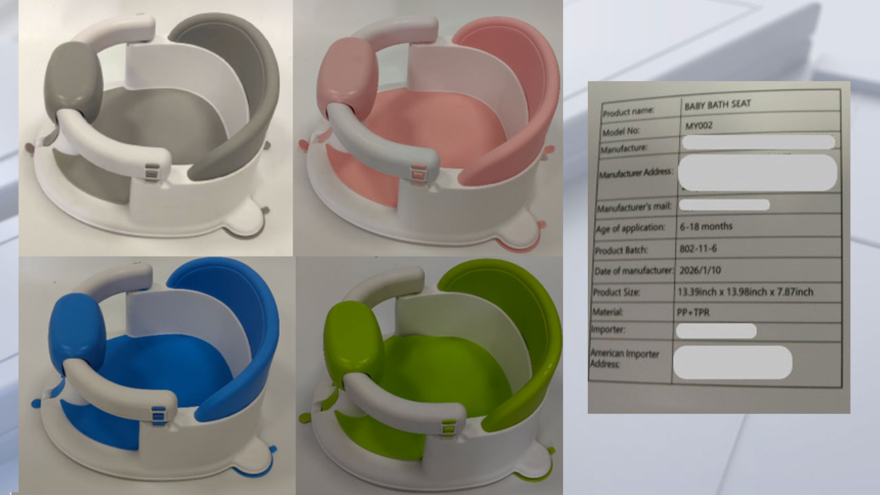 Baby bath seats sold on Amazon under recall for risk of serious injury, drowning — KTVU FOX 2 Bay Area, Sunnyvale Government news