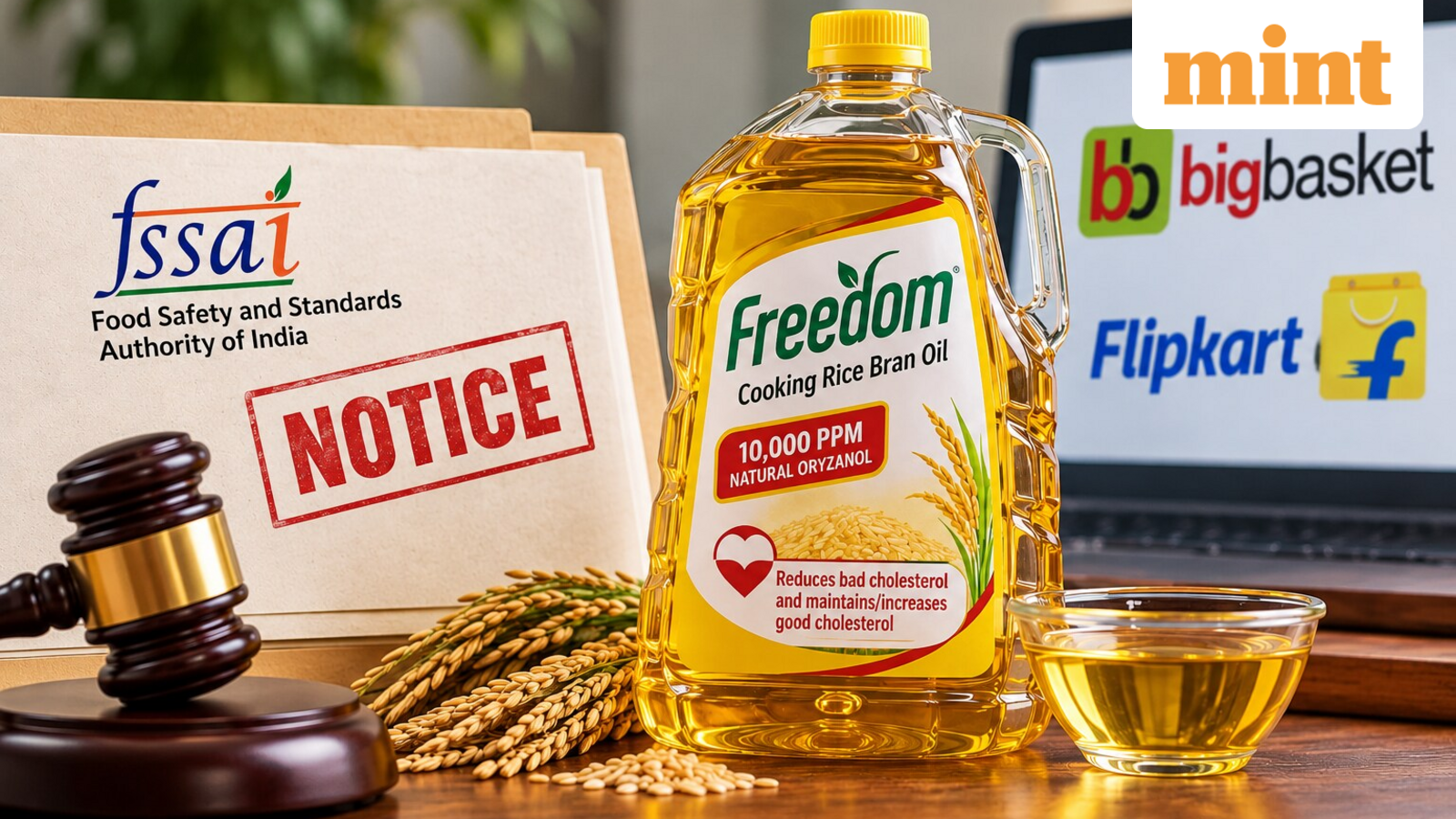 Freedom Rice Bran Oil under scrutiny: Why FSSAI issued notices to BigBasket, Flipkart — Mint India, Sunnyvale Technology news